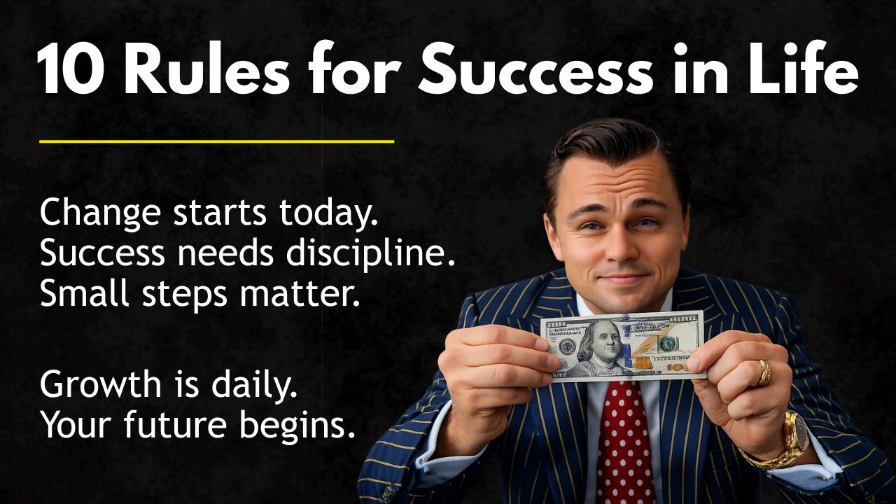 10 Rules for Success in Life 🚀  Learn English With Motivation  Improve Your English ✅