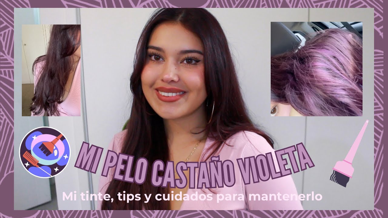 Todo sobre mi pelo CASTAÑO VIOLETA | tinte, mascarilla de color, mantención| Kote Salas