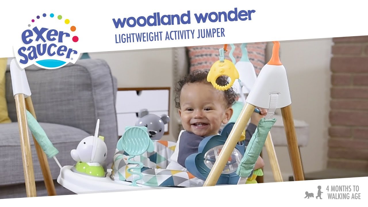 Evenflo ExerSaucer Woodland Wonder Lightweight Activity Jumper | Product Tour