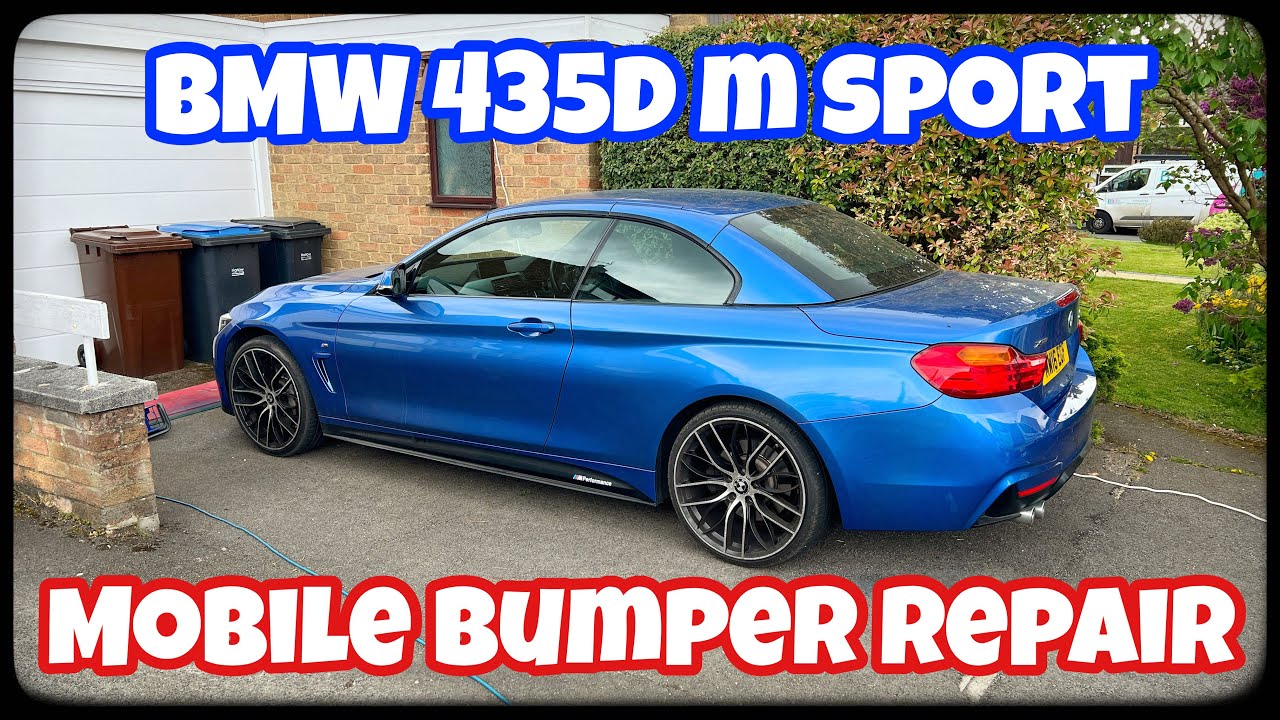 BMW 435D M sport, мобильный ремонт бампера