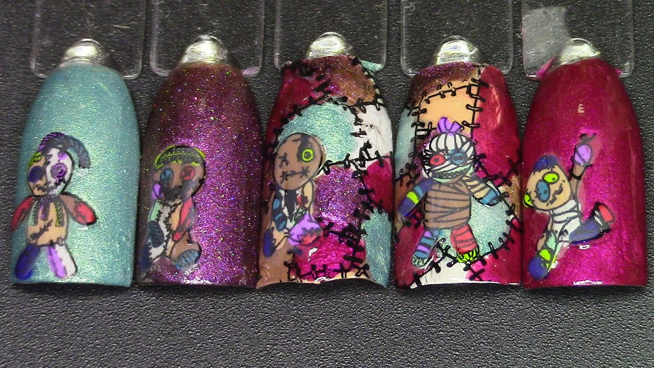 Voodoo Doll Nail Art