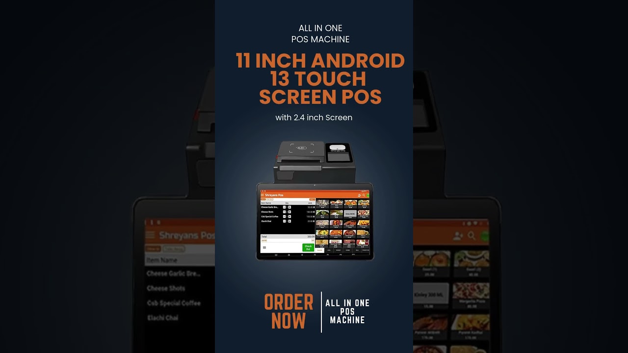 SHREYANS 11inch Android 13 Touch Screen Pos Terminal Retail Shop Mini Desktop All in One Pos Machine