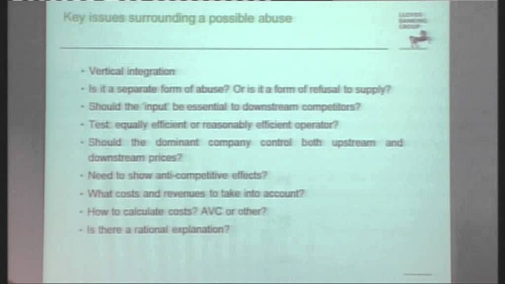 18 Paolo Palmigiano, Abuse of dominance: law and economics of pricing (1/2)