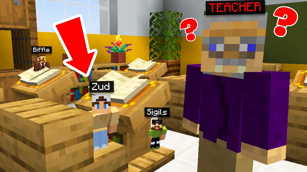 Hiding From Teachers as Tiny Students in Minecraft