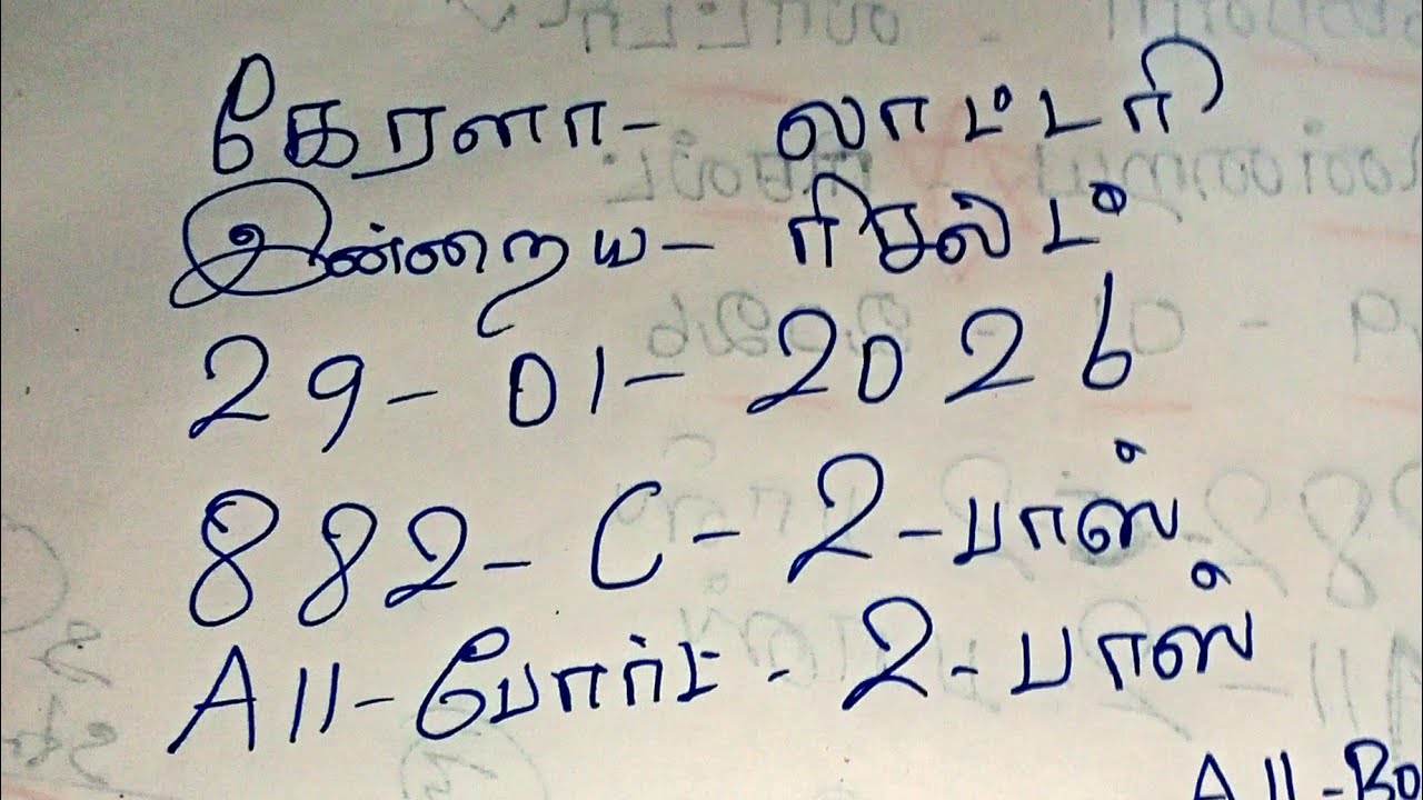 Kerala Lottery Guessing | 29-01-2026 