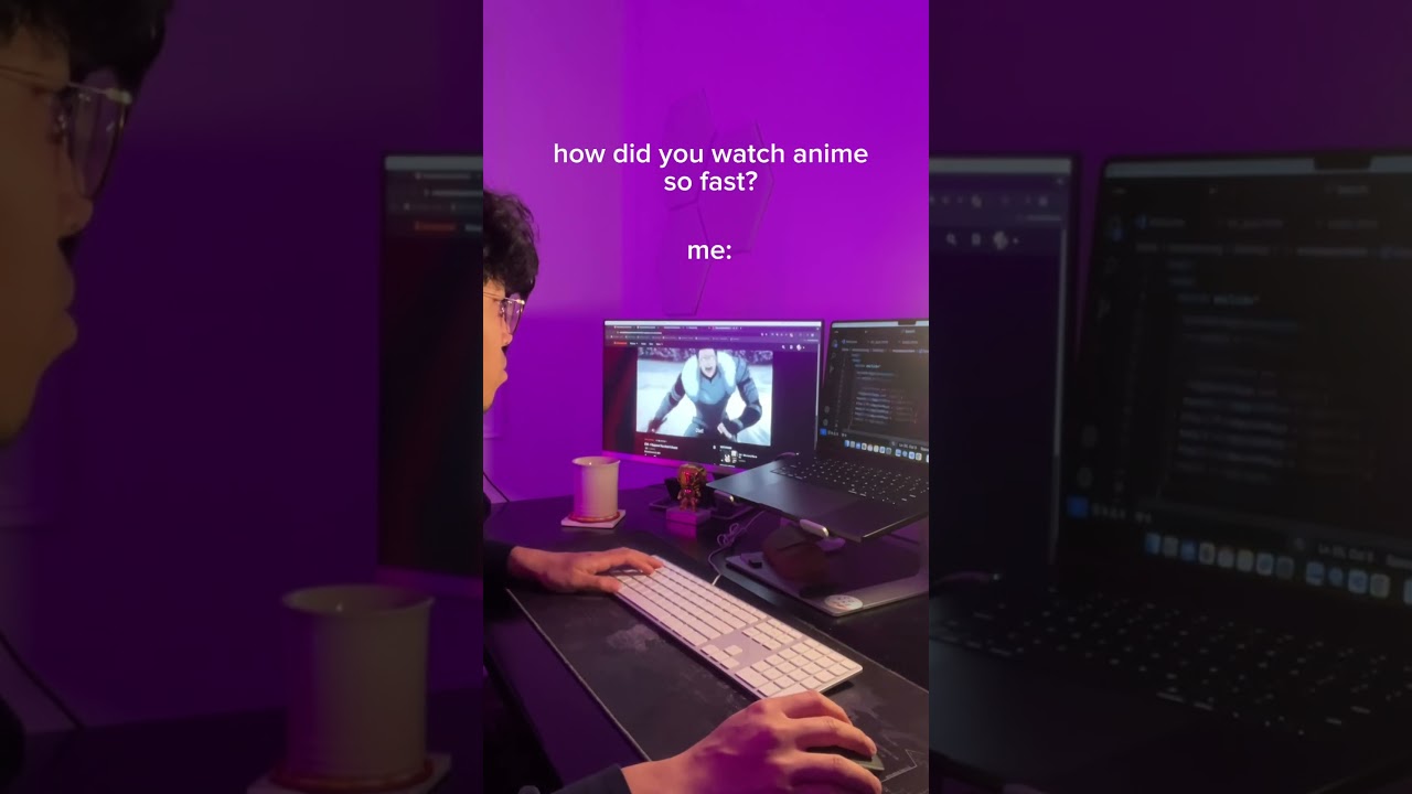Multitasking 😎 #computerscience #softwareengineer #coding #programming #anime