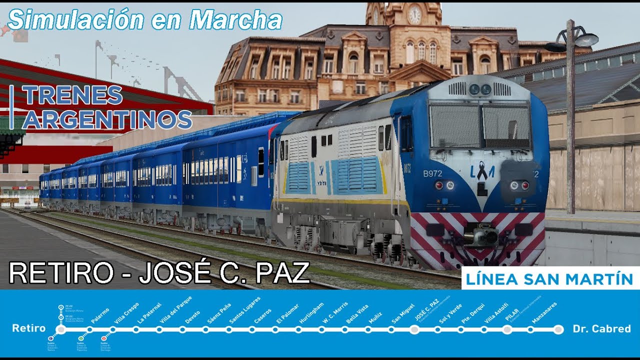 RETIRO - JOSÉ C. PAZ | Servicio Completo Línea San Martín | MSTS & Open Rails #4