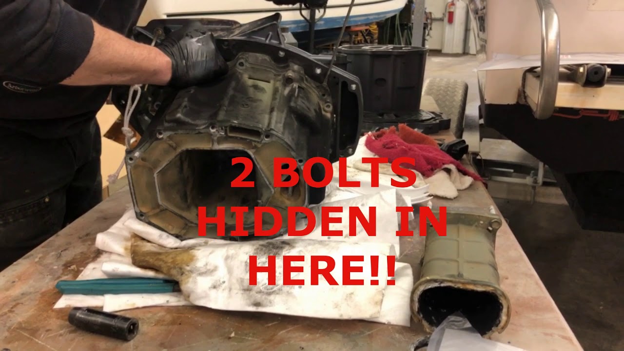 Yamaha 200hp 4 stroke outboard exhaust kit install.