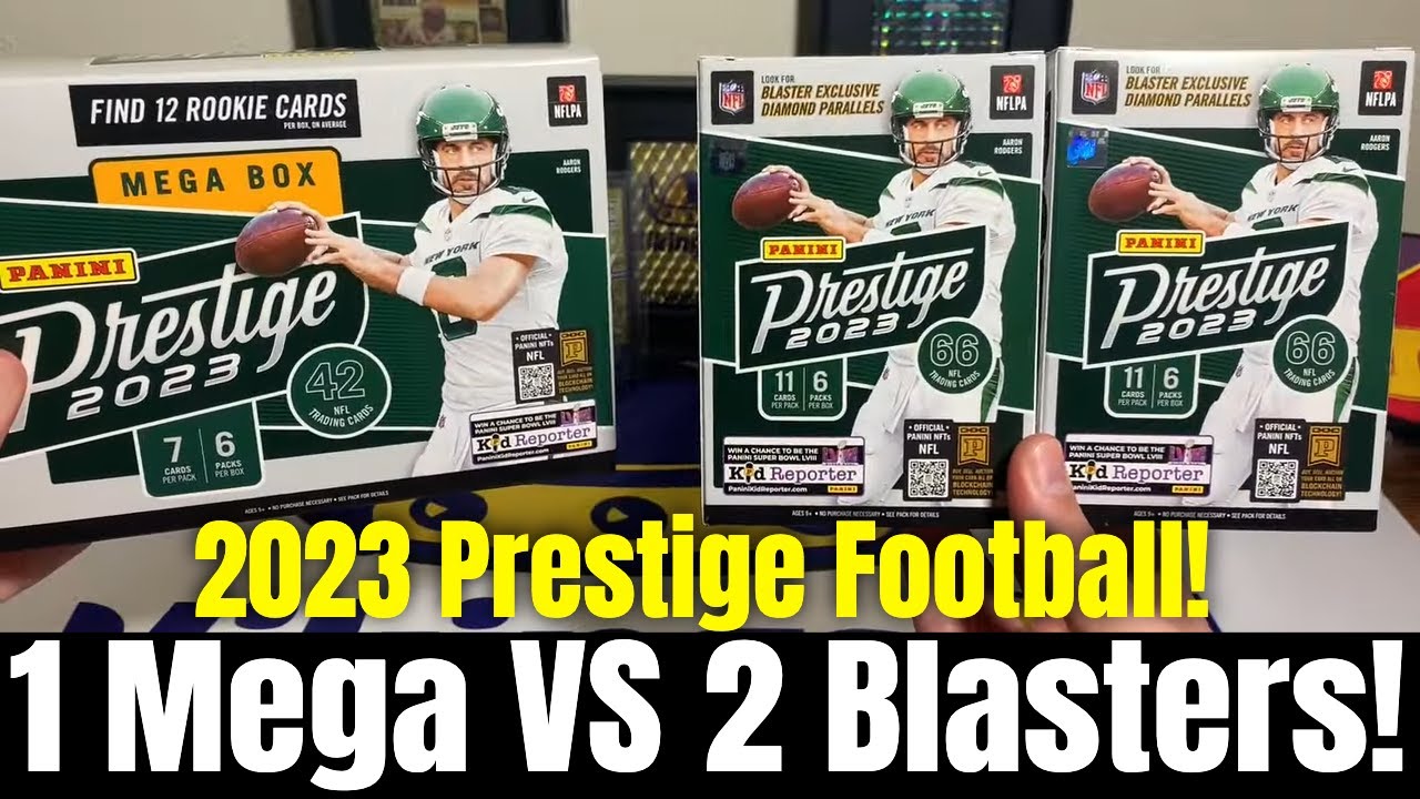 $45 2023 Prestige Football Mega Box VS TWO $25 Blasters...Which Are Better Value For The Price?!