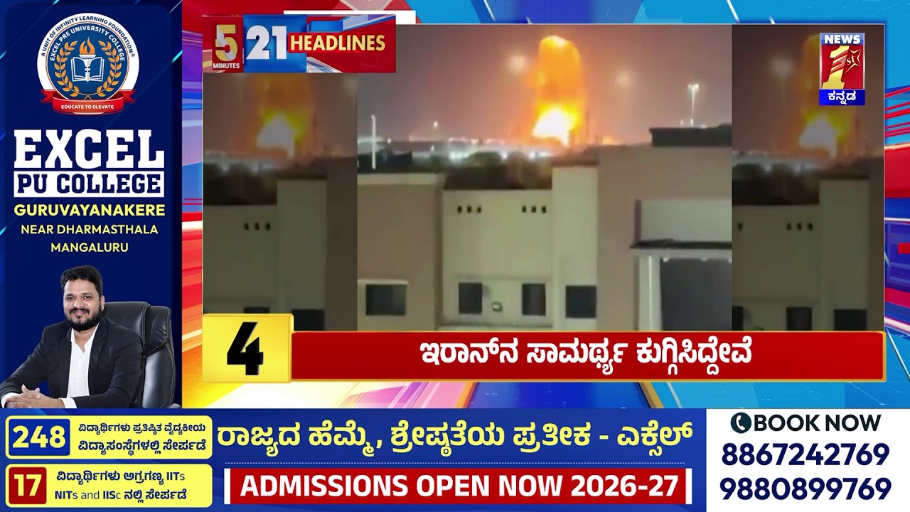 News Headlines 5 Minutes 21 Headlines | 20-03-2026 | @newsfirstkannada
