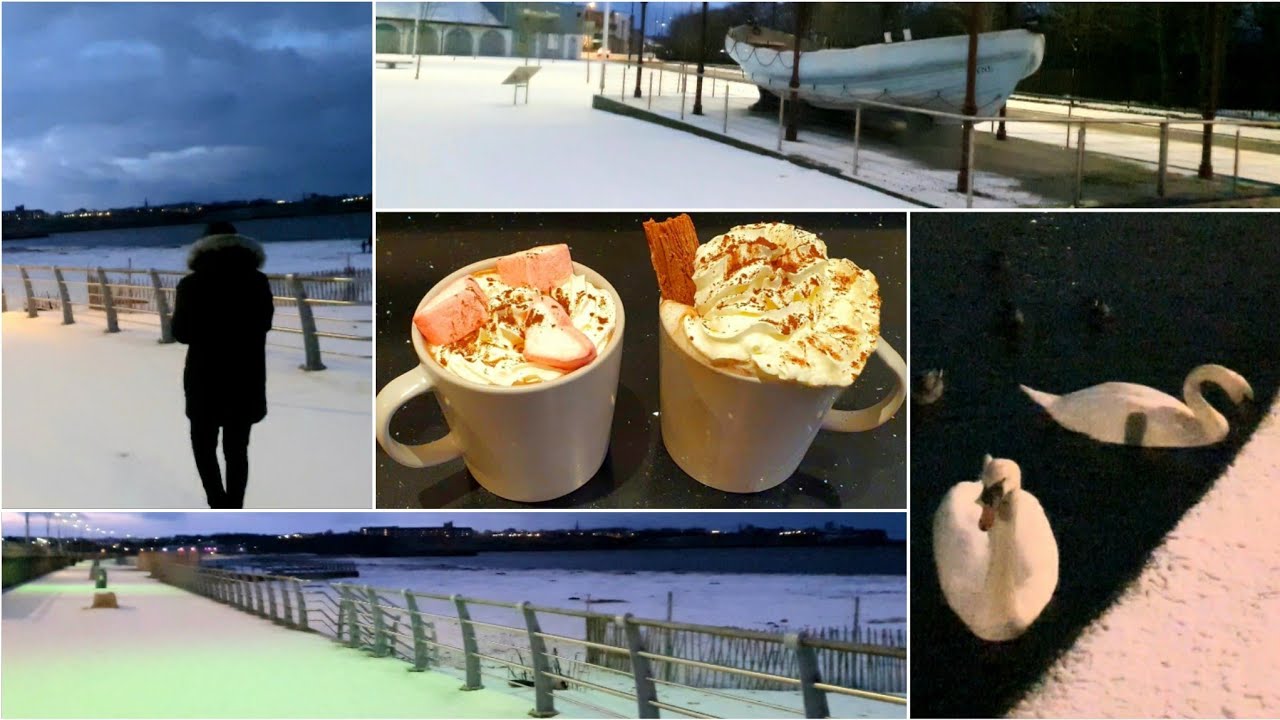 Hot Chocolate Yummy And Easy | Snowy Day Vlog | Walk To The Beach