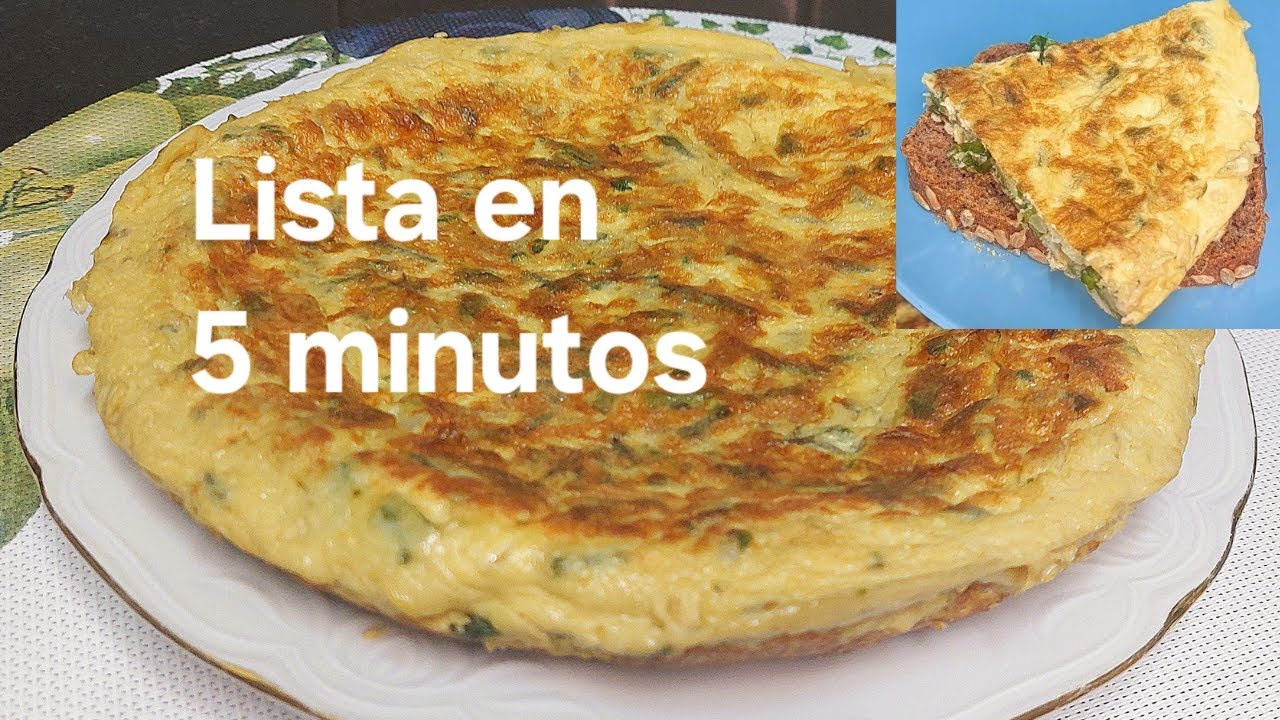 TORTILLA DE ESPÁRRAGOS Y CEBOLLA, CENA RÁPIDA Y RICO