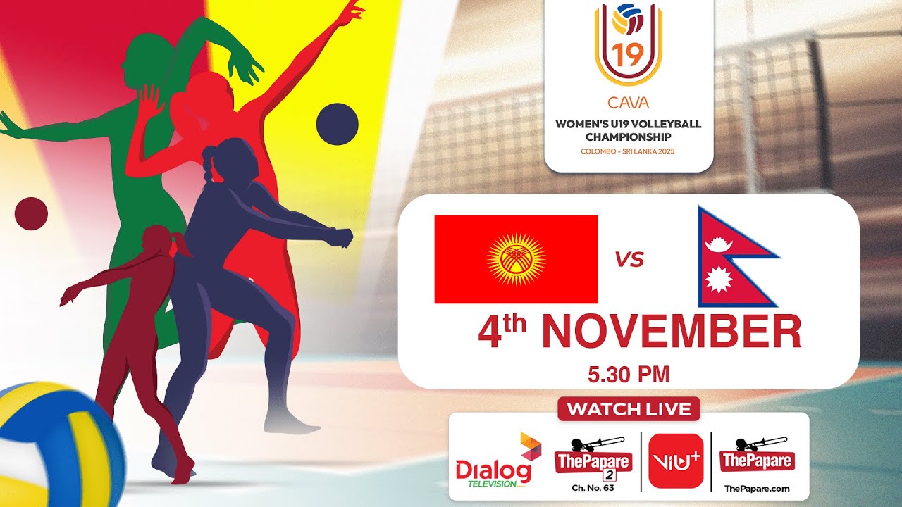 Kyrgyzstan vs Nepal - CAVA Women's U19 Volleyball Championship 2025
