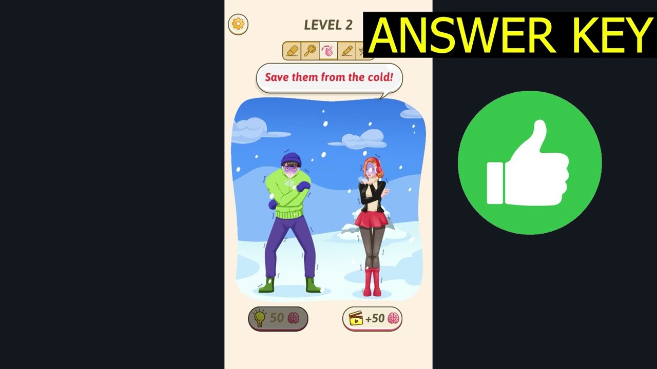 Tricky Quiz Brain Out Puzzle LEVEL 2 Save them from the cold (ANSWER KEY) Gameplay Walkthrough -
