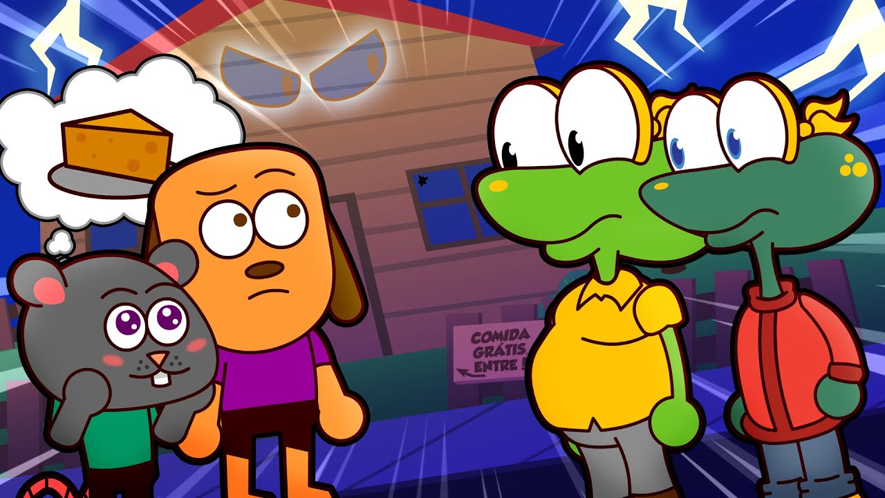 Dogo e Ratch e Sapo Brothers na casa mal assombrada | Desenho com fantasma