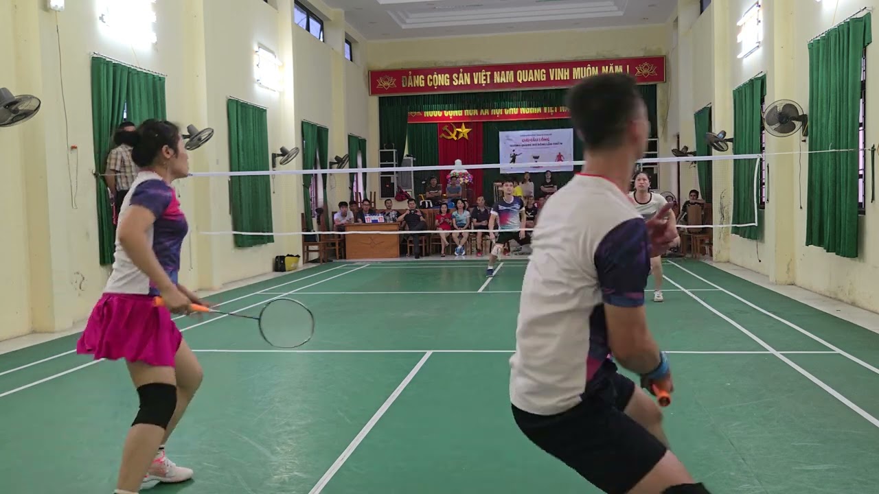 Chung kết đôi nam nữ giải cầu lông mở rộng thôn dương xá 2024