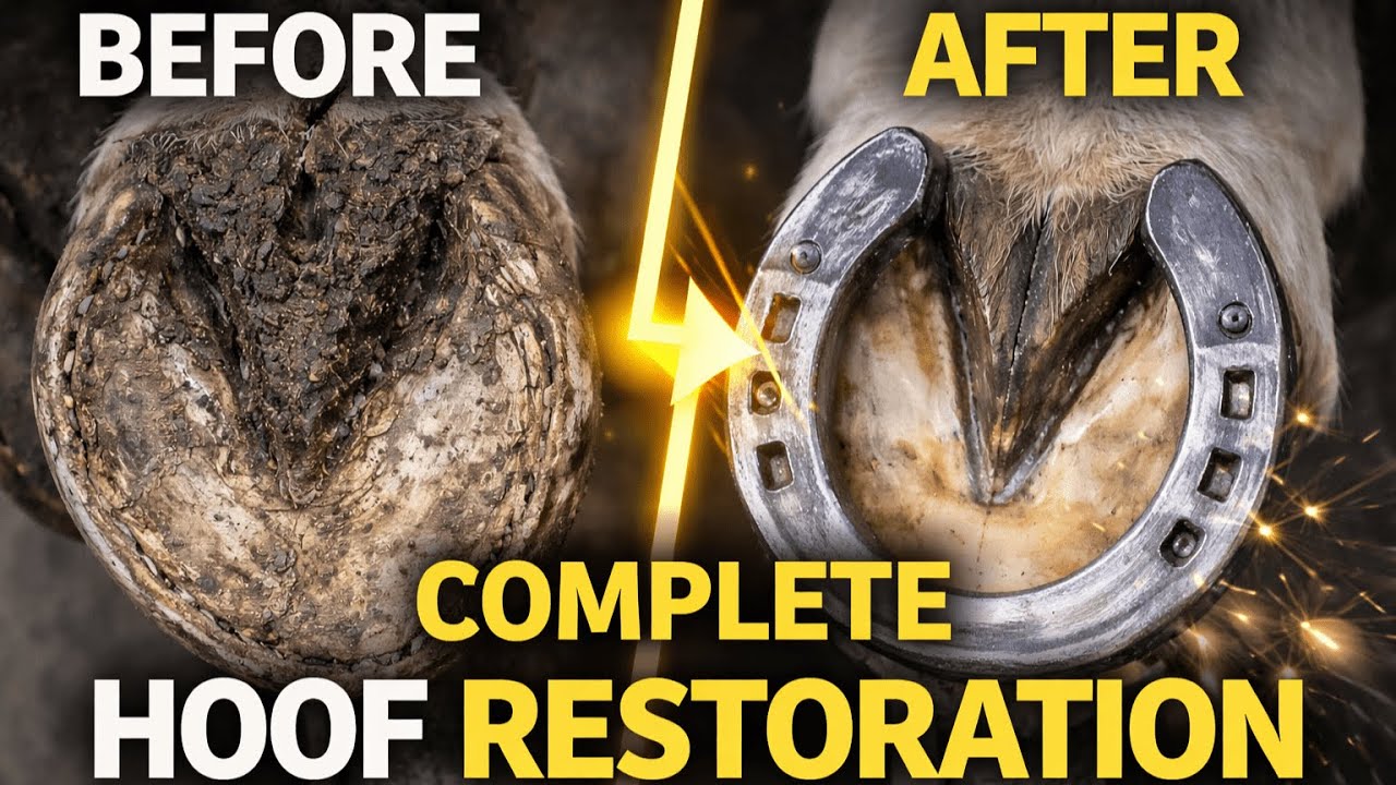 Full Hoof Trimming & Horseshoe Nailing | 4K Farrier ASMR