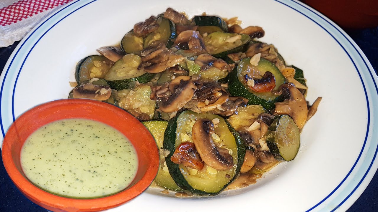 Revuelto de calabacín y champiñones