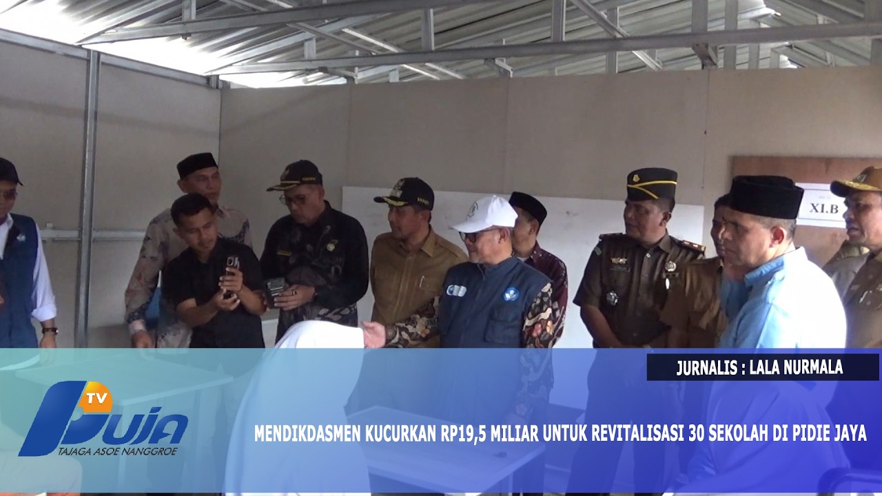 Mendikdasmen Kucurkan Rp19,5 Miliar Untuk Revitalisasi 30 Sekolah di Pidie Jaya
