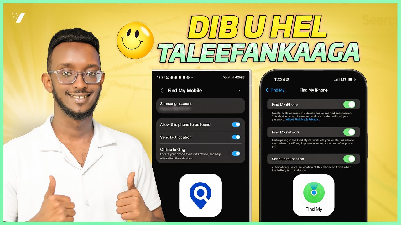 Sida Loogu Raadiyo Taleefankaaga Find My Mobile (Samsung) & Find My iPhone + Qaladaadka Muhiimka ah!