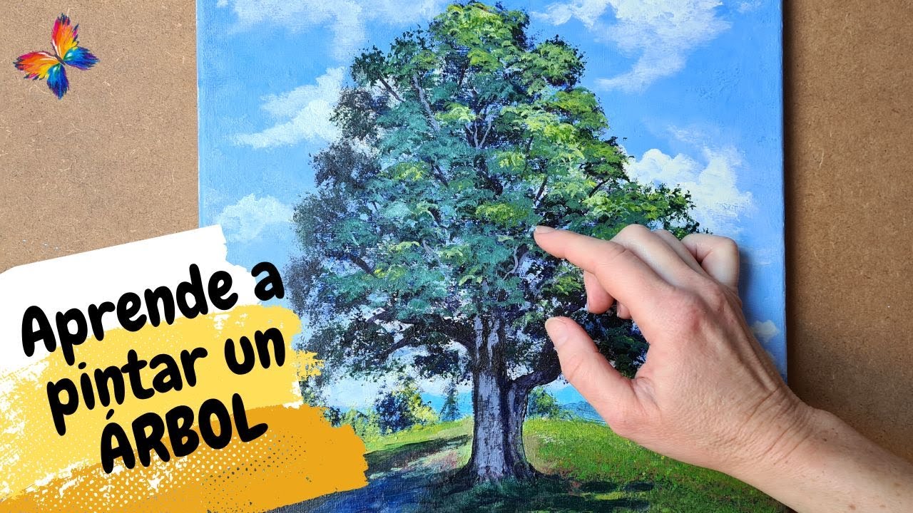 Cómo pintar ÁRBOLES / Profundidad y volumen en paisaje