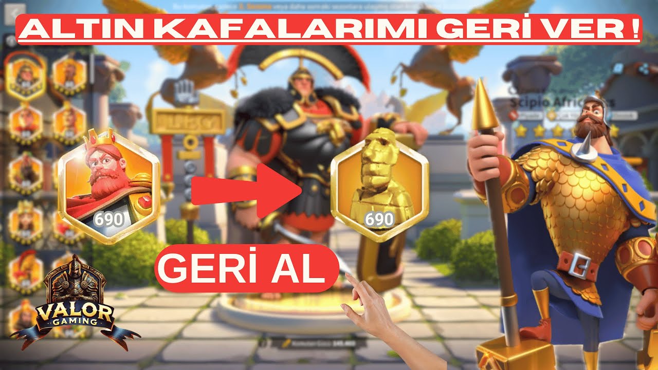 KAFALARI GERİ VER ! - ALTIN KAFA BASILAN KOMUTANLARDAN KAFALARI GERİ ALMA ? - KOMUTAN SIFIRLAMA ?