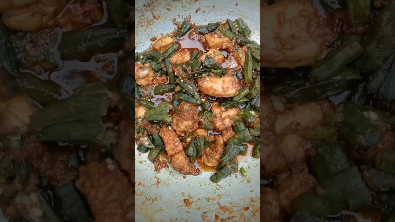 Chicken Okra Recipe|| Chicken Bhindi Recipe #shorts #okra #bhindi #viral