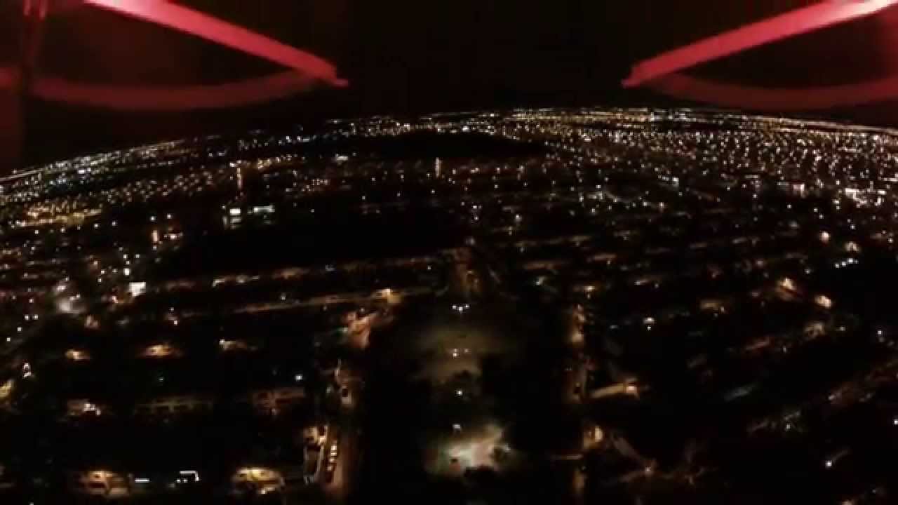 4to vuelo de entrenamiento DJI Phantom 2 Vision+  - Noche con viento y llovizna