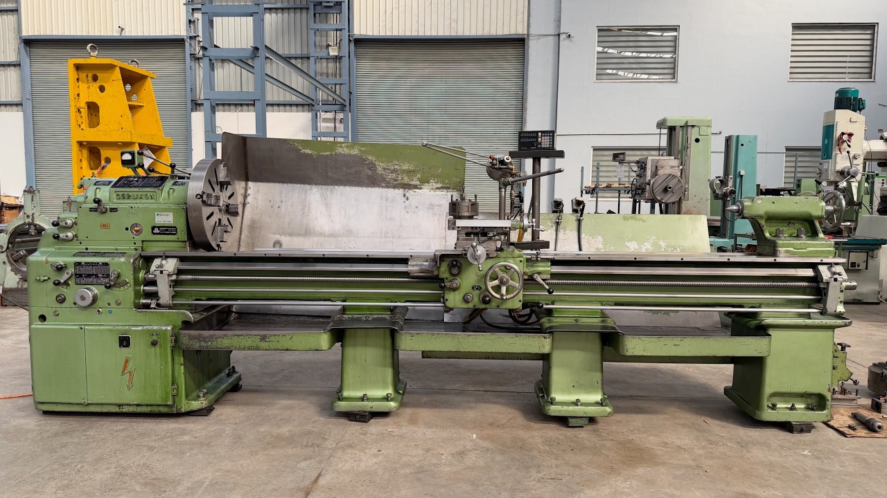 Lathe Machine - Oerlikon Switzerland - 3000 mm Length of Job