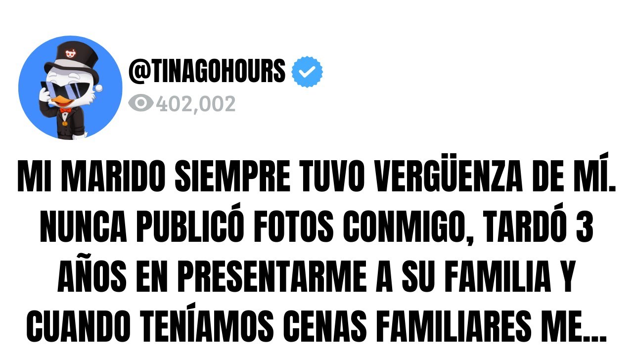 MI MARIDO SIEMPRE TUVO VERGÜENZA DE MÍ. NUNCA PUBLICÓ FOTOS CONMIGO, TARDÓ 3 AÑOS EN PRESENTARME..