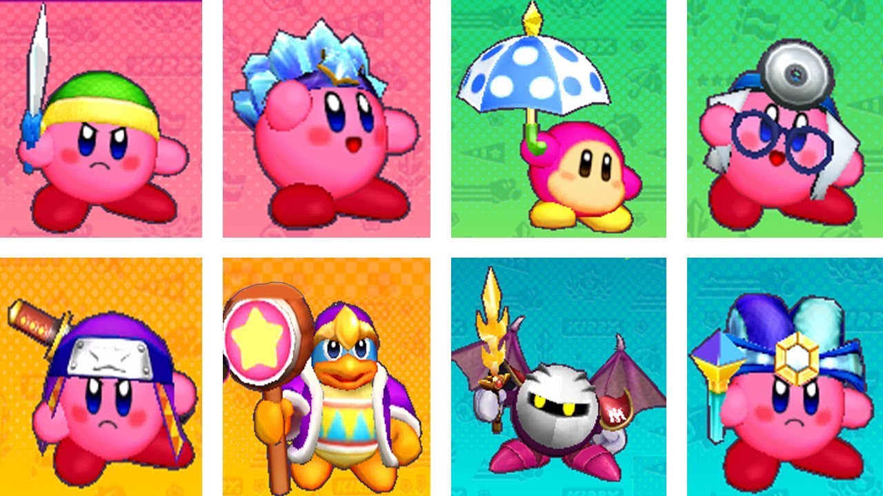 Kirby Battle Royale - All Copy Abilities