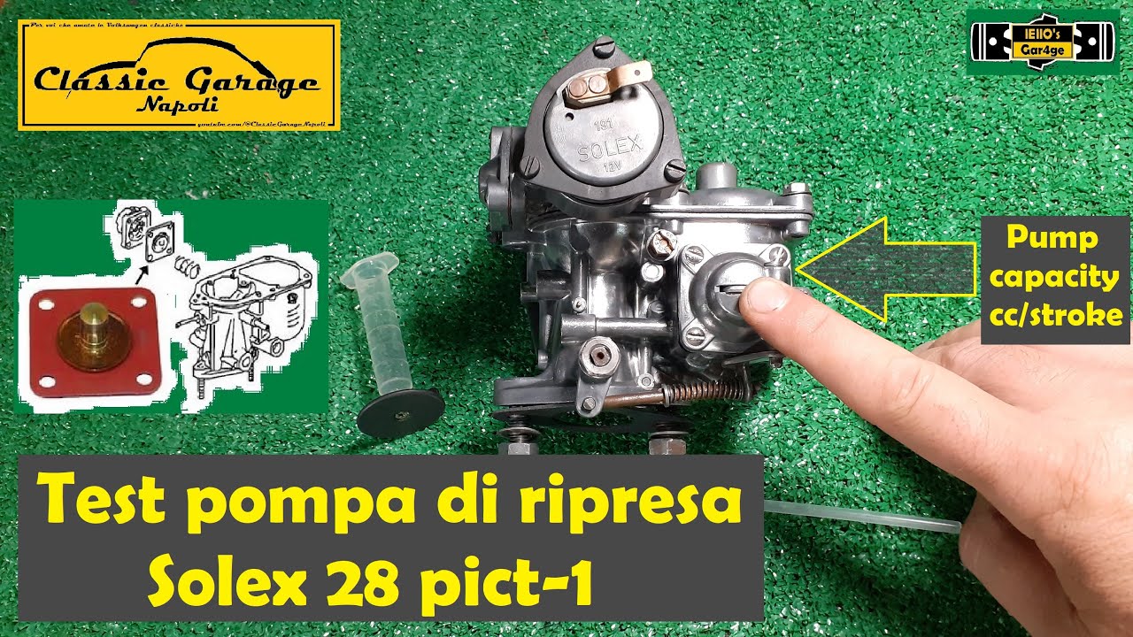 Volkswagen Maggiolino 1200 - Test pompa di ripresa carburatore Solex 28 pict 1 - pump capacity test