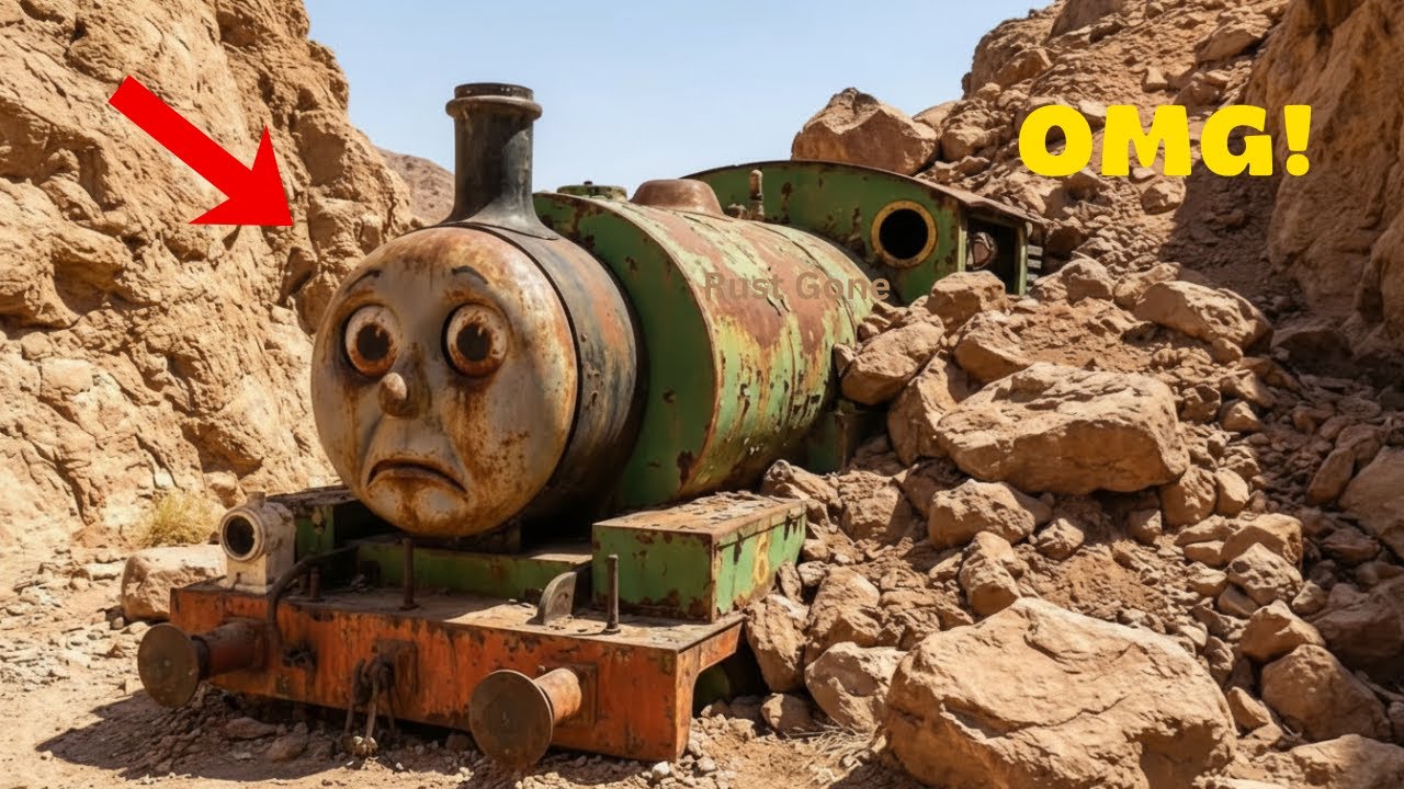 Found Abandoned Thomas the Tank Engine in Desert – Full Restoration ASMR