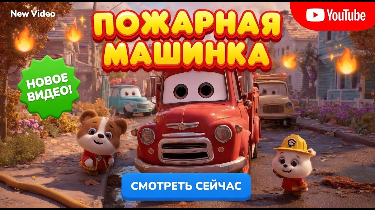 Пожарная машина мультик для детей. Мультик про пожар. Опасность под контролем