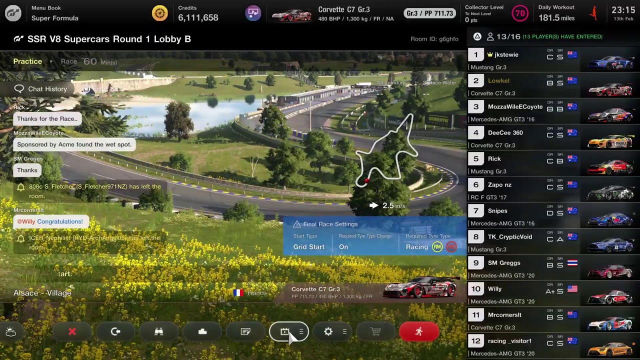 PSVR2 Gran Turismo 7 SSR V8 Series Round 1