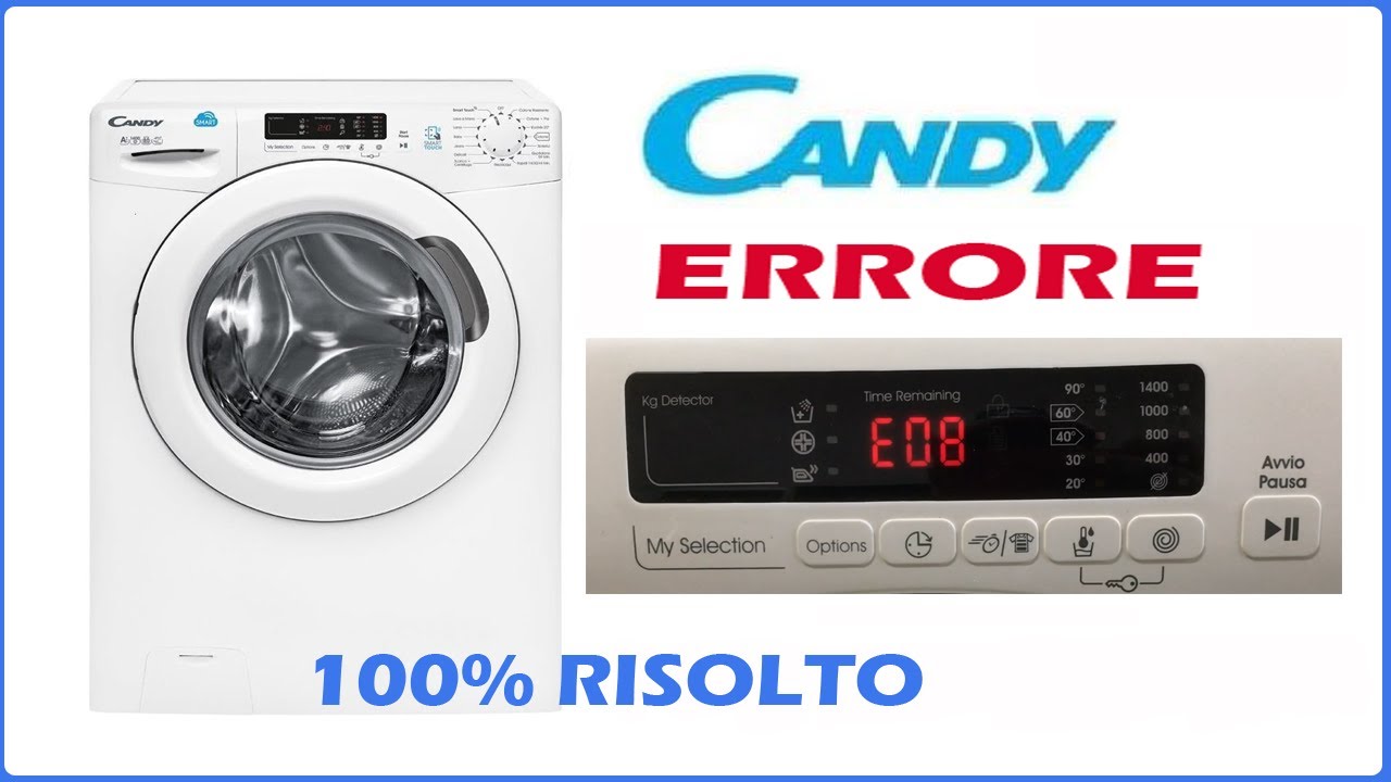 Lavatrice Candy Errore E08 Risolto 100%