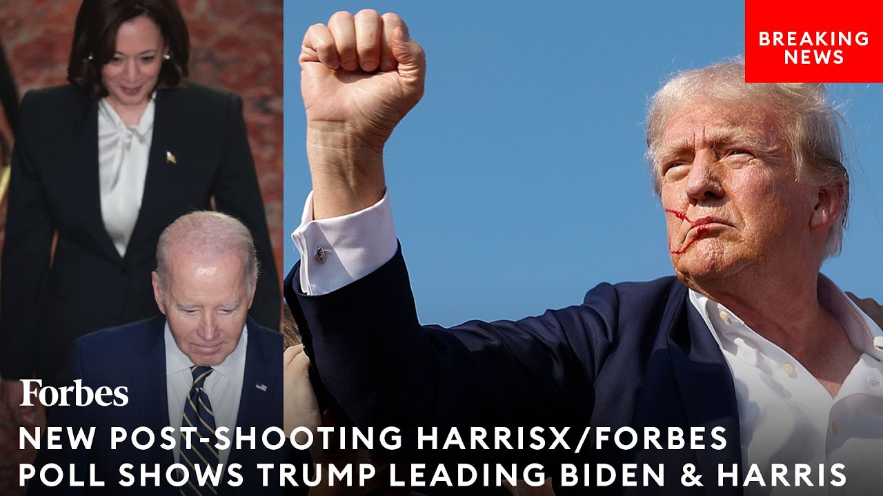 BREAKING NEWS: Trump Beats Biden, Crushes Harris In Post-Assassination Attempt HarrisX/Forbes Poll