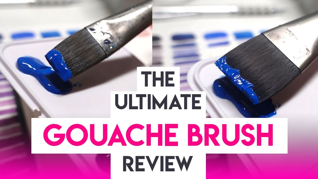 Comparing and testing BRUSHES for GOUACHE (flats) ✶ Synthetic & under &pound;20