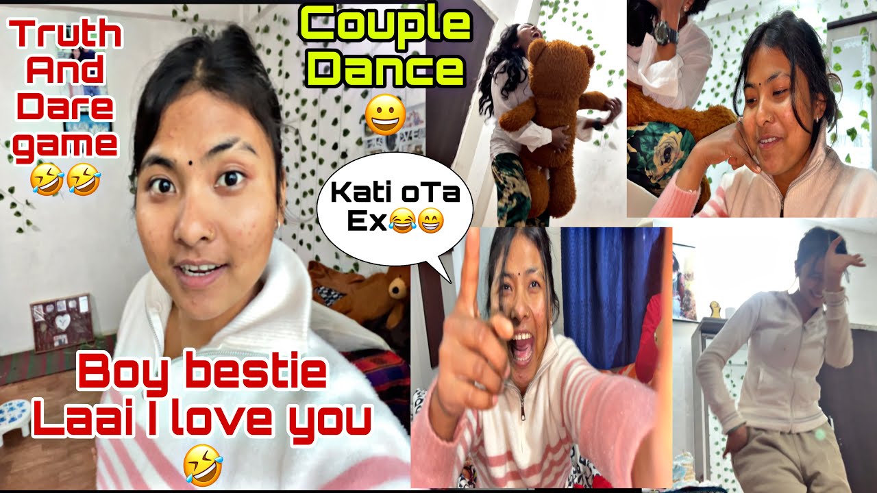 TRUTH AND DARE GAME KHELDA ASTO VYOU😆||Sanjana❤️Tharu||vlog🥀