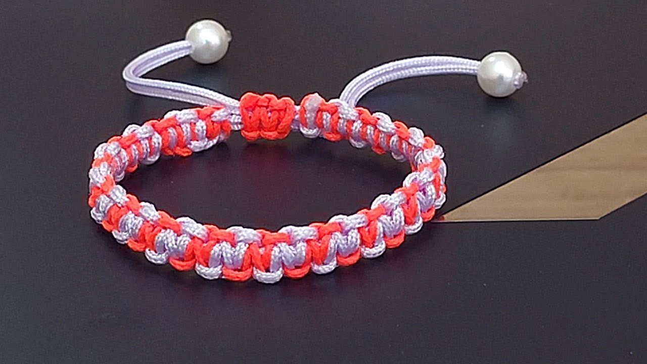 PULSERA EN HILON CRUZADA FACIL DE HACER / BRACELETES