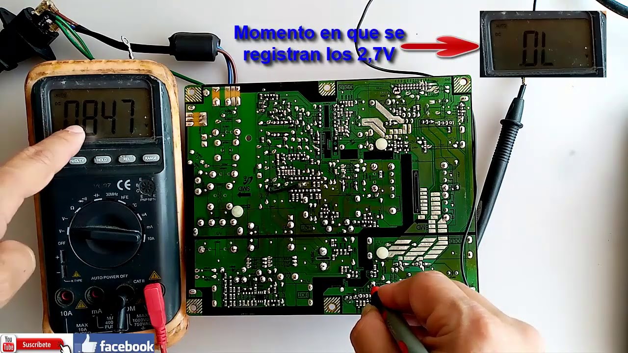 Reparación de fuente TV con la técnica de utilizar fuentes externas Vídeo 6