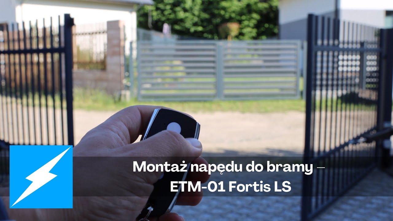 Instalacja napędu do bram skrzydłowych ETM-01 Fortis LS &ndash; Siłownik z mechanicznymi krańc&oacute;wkami