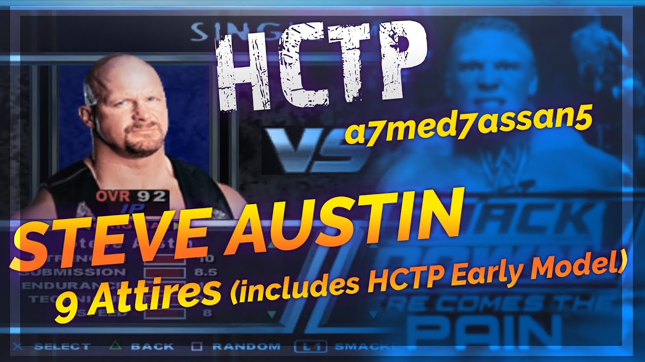 HCTP - Steve Austin [9 Attires Including HCTP Early Model] | PS2 Mod
