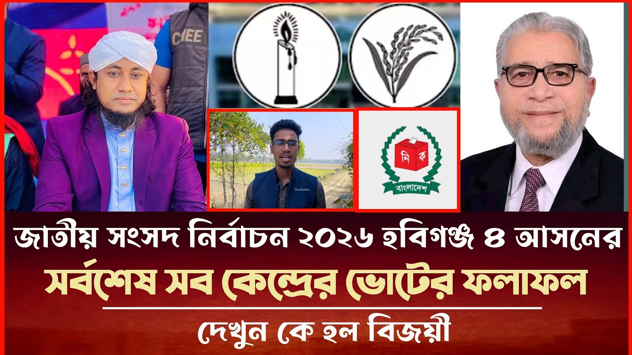 হবিগঞ্জ ৪ আসনের সর্বশেষ সব কেন্দ্রের ভোটের ফলাফল দেখুন কে হল বিজয়ী election news 