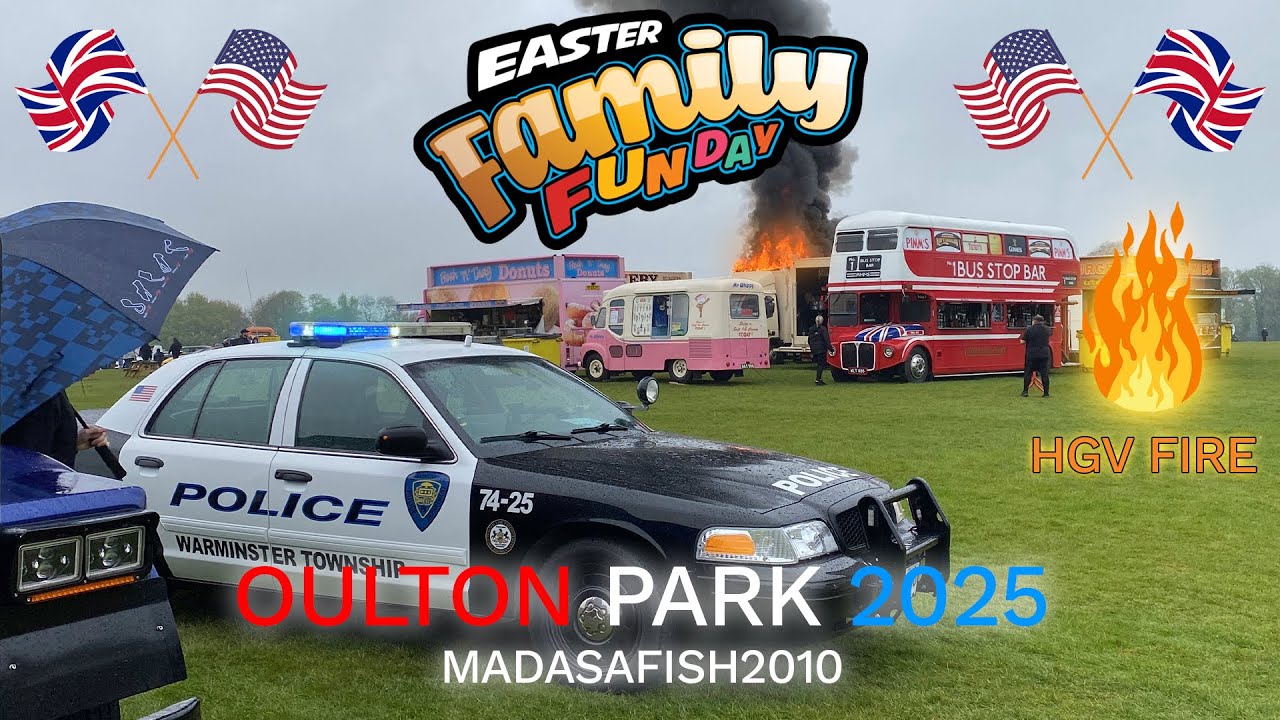 Oulton Park Family Fun Day 2025 (Fire Breaks Out) - American Police Car in the UK