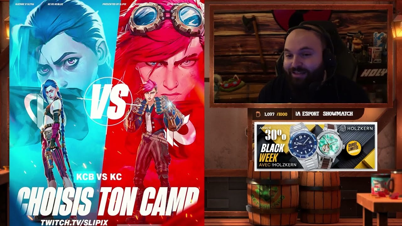 VOD Sp&eacute;ciale Etostark Chez Slipix 21/11/2025 - PRESHOW KCB vs KC : SHOWMATCH DU PEUPLE