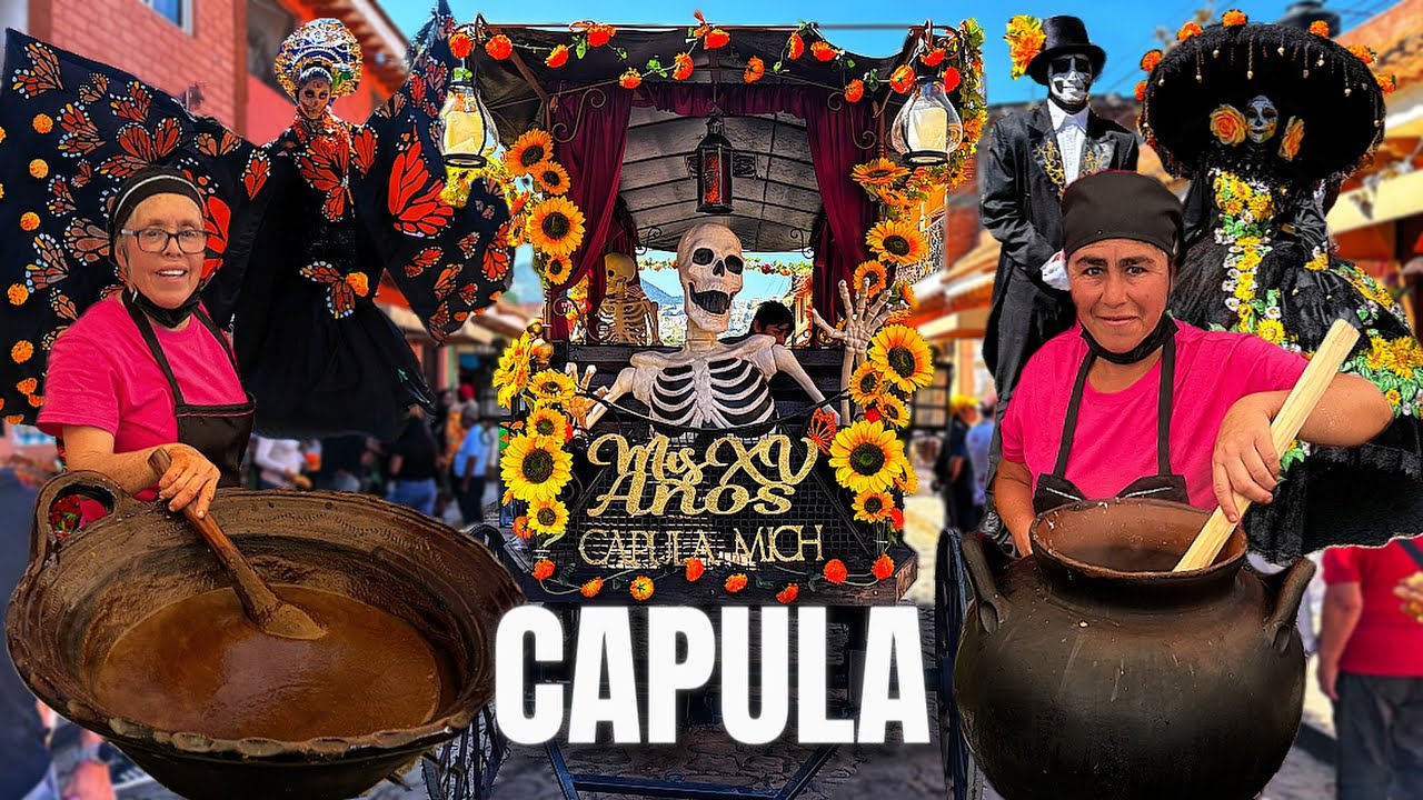 FERIA de La CATRINA 2025 CAPULA MICHOCÁN POZOLE, MOLE, CATRINAS Y TRADICIÓN