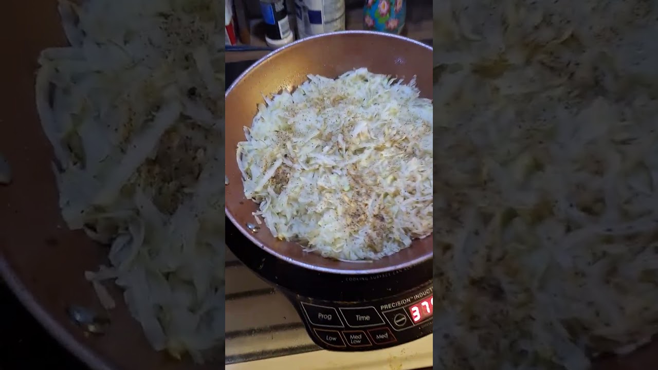 Cooking,Hash Browns, NuWave Precision induction cooktop.🤔⚡🍽️
