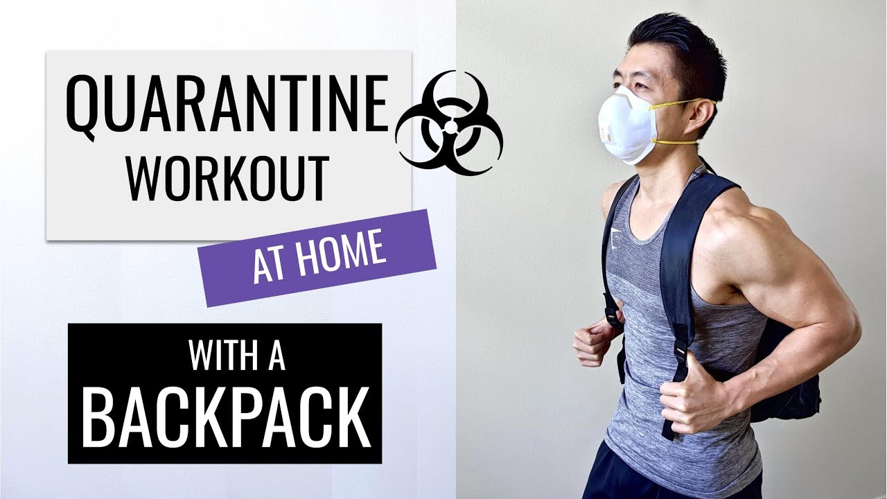 10 MIN QUARANTINE WORKOUT // At Home Exercise with Backpack