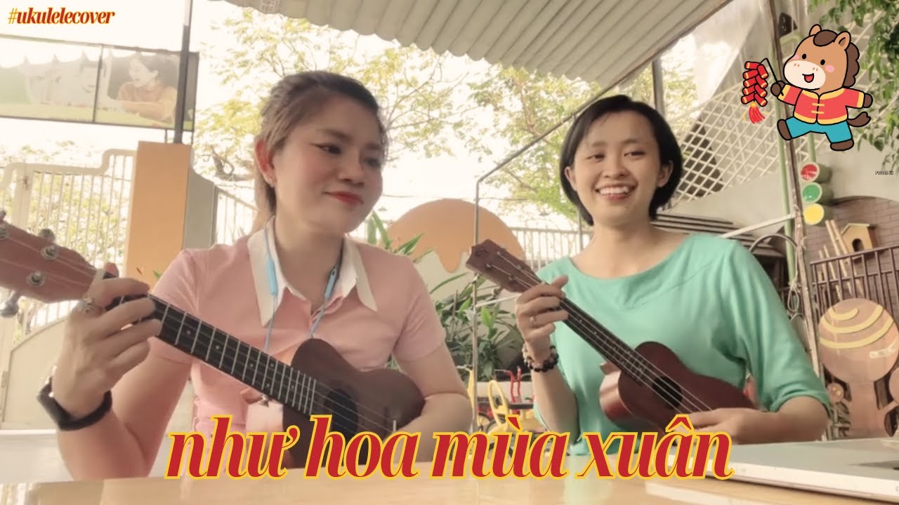 NHƯ HOA MÙA XUÂN - HỒ NGỌC HÀ, THỦY TIÊN, MINH HẰNG | Ukulele Cover | By Hạ Bee & Chị học viên :33